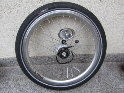 Vorderrad 20 Zoll i-Light Nabendynamo Impac Mantel  20 x 1.75 + Lampe und Kabel - Bild 1 von 4