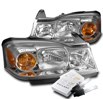 FOR 2006 2007 SATURN VUE FACTORY STYLE CHROME HEADLIGHTS LAMPS W/8000K XENON HID - Image 1 of 4