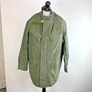 Vtg 1988 Belgian Army Military Jacket Vintage Parka Field Coat Olive Green XL - Picture 1 of 11