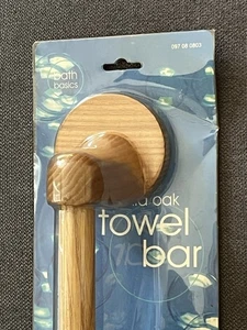 Rustic Solid Honey Oak Wood Towel Bar Rod Country Cabin Kitchen Bath Decor 18" - Picture 1 of 9