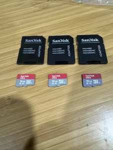 (3) SanDisk Ultra 16Gb Ultra MicroSDHC UHS-I Memory Cards - Photo 1 sur 2