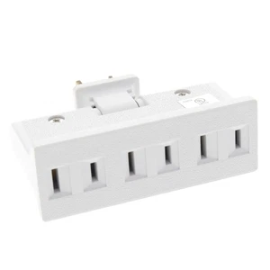 Leviton Electricord White 3-Outlet Triplex Swivel Adapter Non-Grounding 15A - Picture 1 of 6
