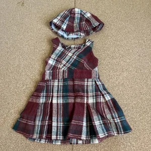 Vintage 90’s Plaid School Uniform Dress Hat Fits American Girl Doll - Bild 1 von 12