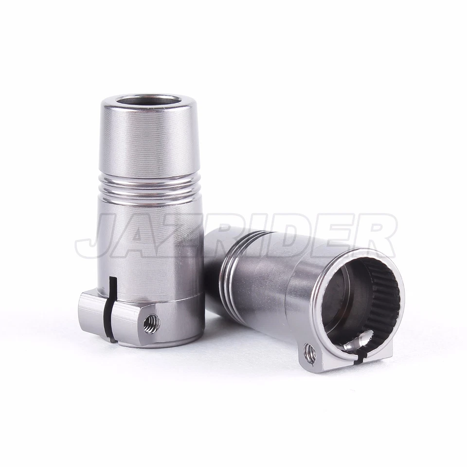 Jazrider Aluminum Rear Straight Axle Adapters (Gun Metal) For Axial SCX10 II - Image 1 of 1