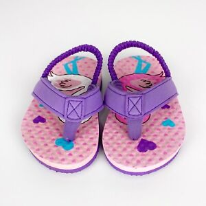Girls Toddler Flamingo Flip Flop Sandals Pink & Purple Size 4