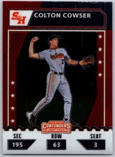 2021 Panini Elite Extra Edition College Tickets Optic #3 Colton Cowser NM-MT