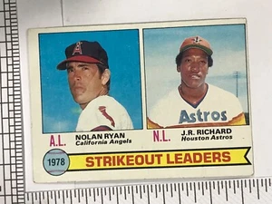 Nolan Ryan J.R. Richard 1979 Topps Strikeout Leaders #8 Angels Astros - Picture 1 of 2