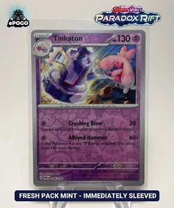 Tinkaton 085/182 Pokémon Holo Inverso JCC: Tarjeta Paradox Rift ¡COMO NUEVA ENVIADA HOY! - Imagen 1 de 2