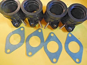 4 intake manifolds YAMAHA 82-83 XJ650 81-83 XJ750 gaskets kit OEM Clamps Work - Bild 1 von 4