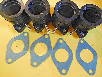 4 colectores de admisión YAMAHA 82-83 XJ650 81-83 XJ750 kit juntas abrazaderas OEM trabajo Foto 1 de 4
