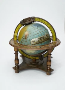 Vintage Jim Beam World Globo Decanter Supporto Bottiglia Terra Rotante Zodiaco - Foto 1 di 9
