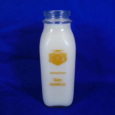 2006 Indianapolis Winning Driver Sam Hornish Jr. Replica Collectors Milk Bottle Cover