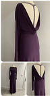 Jane Norman Sexy Long Maxi Backless Diamonte Purple Dress Size 12