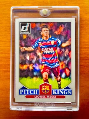Lionel Messi RARE PITCH KINGS DONRUSS INVESTMENT CARD SSP WORLD CUP MVP MINT - Image 1 of 4