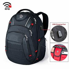 Swissdigital circuit Laptop Backpack, Business Travel Backpack with USB charg...