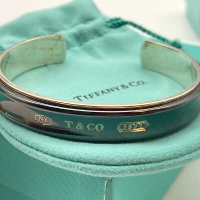 Tiffany & Co. 1837 Titanium Bangle Bracelet 925 Silver 7 1/4" 29.0g - Image 1 of 4