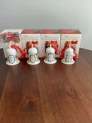 Комплект 1997, 1998, 1999, 2003 Hutschenreuther Christmas Bells ограниченное издание - Изображение 1 из 4