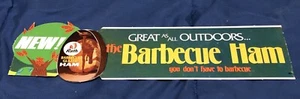 Vtg Rath Barbecue Ham Food Advertising Sign Store Display Waterloo Iowa - Picture 1 of 3