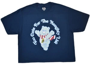 Care Bears Womens To Cute For The Naughty List Funny Christmas Crop Top New XL - Picture 1 of 5