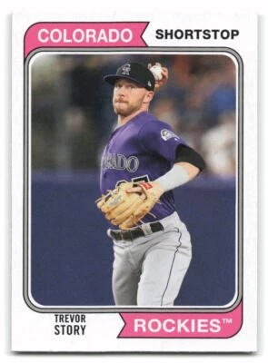 Trevor Story 2020 Topps Archives BASEBALL #124 Colorado Rockies - Image 1 of 2