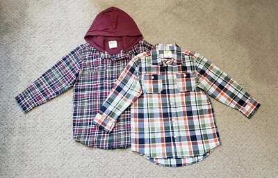 Camisas de franela para niños, talla XS (4), Crazy 8, ligeramente usadas Foto 1 de 4