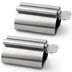 2PCS Toothpaste Roller Squeezer Tool Metal Tooth Paste Holder for Bathroom - Picture 1 of 6
