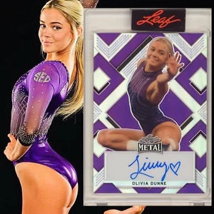 2023 Leaf Metal Rookie Olivia Livvy Dunne on card autograph 23/199 LSU - Picture 1 of 2