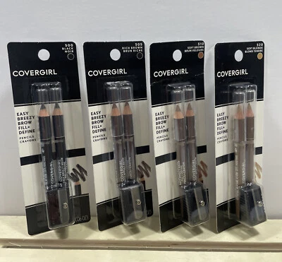 Covergirl Eye Brow Pencil, 500 Black-505 Rich Brown-510 Soft Brown | YOU CHOOSE - Image 1 of 4