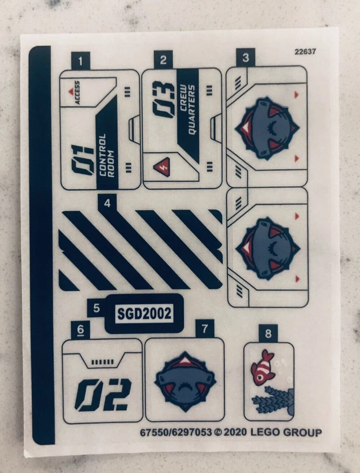 LEGO STICKER SHEET for 60265 Ocean Exploration Base, New & Genuine! - Image 1 of 1