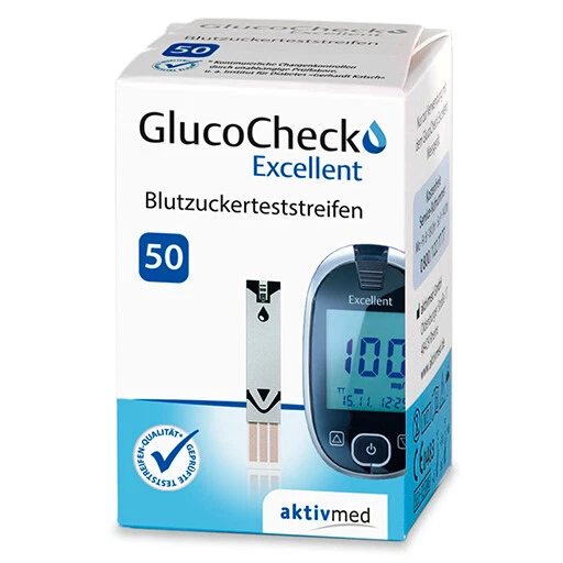 aktivmed Teststreifen für GlucoCheck Blutzucker - 2 x 25