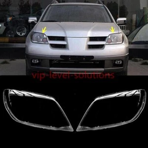 For Mitsubishi Outlander 2003-2006 A Pair Headlight Lens Clear Cover + Glue - Picture 1 of 12