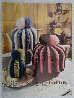 Vintage 1972 BELLMANS Knitting Pattern 1052:Tea/Coffee/Egg Cosies.Original.Retro - Image 1 of 3