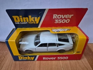 VINTAGE 180 DINKY TOYS ROVER 3500 WHITE CAR NEAR MINT IN ORIGINAL BOX - Picture 1 of 7