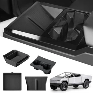 4pc Wireless Charger Protector Mat Armrest Box Storage Sets for Tesla Cybertruck - Foto 1 di 12