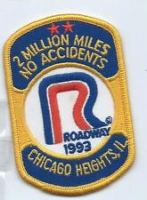Roadway Express 1993 patch 2 million mile Chicago Heights IL 4X2-3/4 #7655