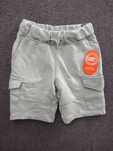 Wonder Nation Boys Green Terry Cargo Shorts Drawstring Closure M 8 - Picture 1 of 8