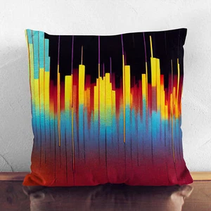Plump Cushion Electronic Audio Sound Bar Vol.7 Abstract Scatter Throw Pillow - Picture 1 of 3