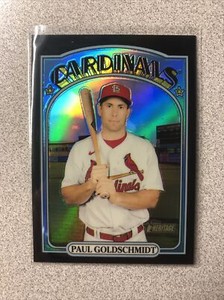 Paul Goldschmidt 2021 Topps Heritage Chrome BLACK Refractor /72 Cardinals Rare