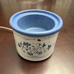 Vintage Rival Crock-Ette 1 Quart Slow Cooker Model 3206 Country Blue - Works! - Picture 1 of 5