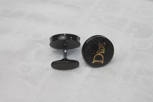 Dior schwarz Manschettenknöpfe Set - hoher Status Symbol Geburtstag Geschenk für Ihr besonderes - Bild 1 von 12
