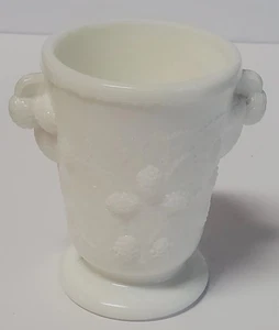 VTG Antique EAPG Hobbs Brockunier Spooner White Milk Glass Blackberry Foot Vase - Picture 1 of 10