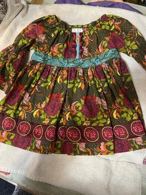Vestido Matilda Jane Cheeky Plum tamanho 6 hera e floral manga comprida 🍂🍃🥀🌹 - Imagem 1 de 4