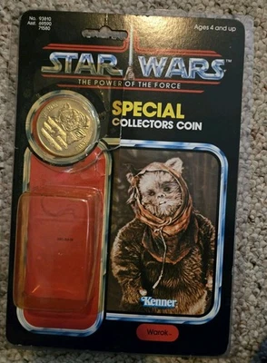 Vintage Star Wars Warok Last 17 POTF Cardback com Moeda Kenner - Imagem 1 de 3