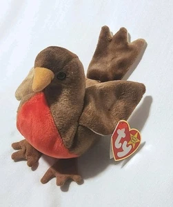 Ty Beanie Baby EARLY THE ROBIN BIRD Retired 1997 Errors On Tags - Picture 1 of 13