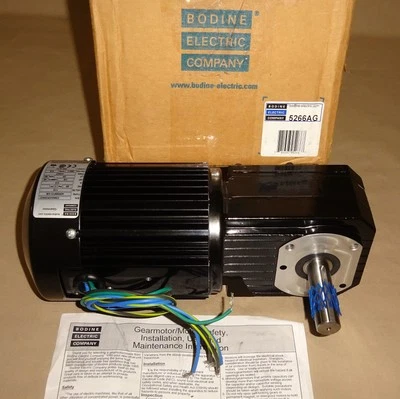 Bodine Electric 42R5BFCI-GB Right Angle Gearmotor 115VAC RPM 5.9 42R5BFCIGB NEW - Image 1 of 4