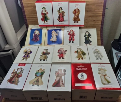 (17) Hallmark Father Christmas Ornaments 2004-2022 Lot ~ FREE SHIPPING - Image 1 of 4