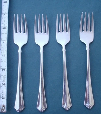 JUILLIARD 6 tenedores de ensalada Oneida cubo reliquia 6 7/8" Foto 1 de 3