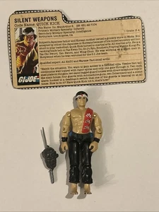 Figura de acción Hasbro Quick Kick V1 1985 G.I.Joe incompleta con tarjeta de archivo de colección - Imagen 1 de 10