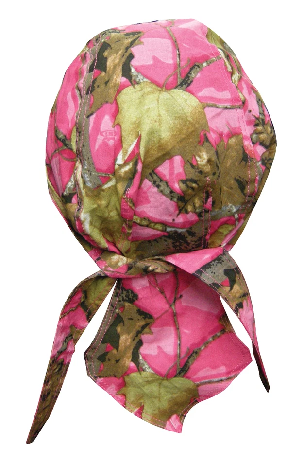 Pink Hunting Camp Leaf Tree Camo Doo Rag Headwrap Skull Cap Sweatband Capsmith - Image 1 of 1