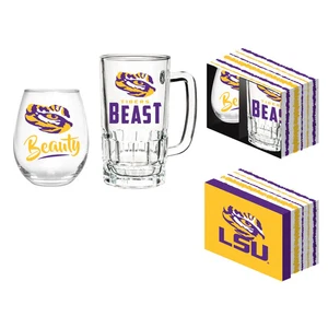 Louisiana State University, Stemless 17OZ Glass & Tankard 16OZ Gift Set - Picture 1 of 1